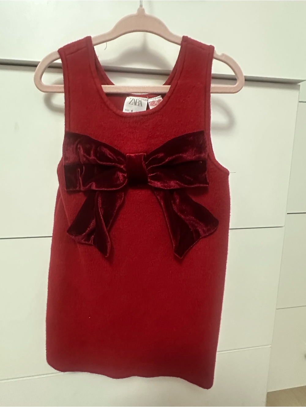ZARA Red Kids Bow Tank Dress
